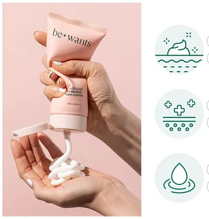 비원츠 시카콜라겐 약산성 폼클렌저