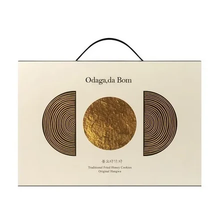 [봄오다가] 한과 모듬 선물세트 – 소담한과 (과자맛 + 찹쌀약과 4개 + 통밀약과 4개), 1박스, 400g