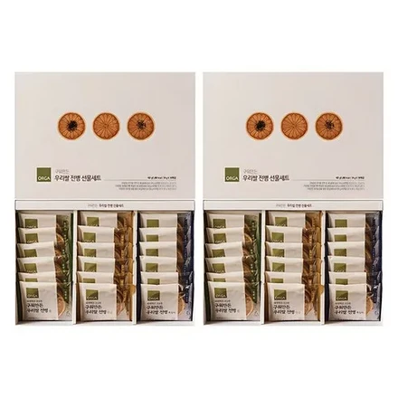 올가 구운쌀과자 선물세트 (김 6개+검은깨 6개+땅콩 6개), 432g, 2개 세트