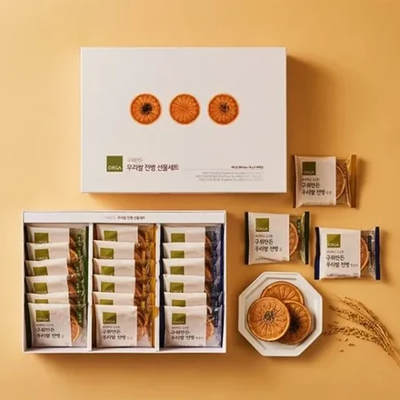 올가 구운쌀과자 선물세트 (김 6개+검은깨 6개+땅콩 6개), 432g, 2개 세트