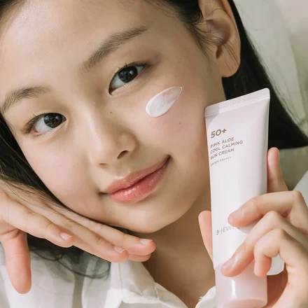 비쥬얼 핑크 알로에 쿨 카밍 선스크린 40ml <신버전>