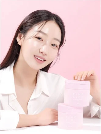 비쥬얼 핑크 알로에 클렌징 세럼 패드 180ml (60매)