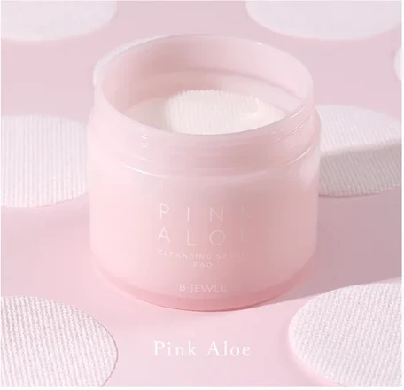 비쥬얼 핑크 알로에 클렌징 세럼 패드 180ml (60매)